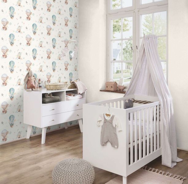 Флізелінові шпалери вініл гарячого тиснення Rasch Kids World 2 300512 бежевий (0,53х10,05м) 300512 фото