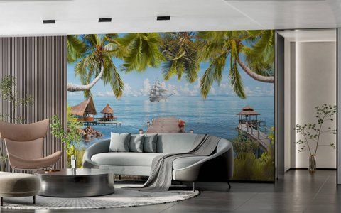 Фотообои флизелиновые Print-walls Тишина между волнами 0483 100&times;100 см (Ш&times;В) 0483 фото