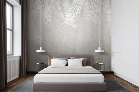 Фотошпалери флізелінові Walldeco Пальмове листя u94286d1 Бежевий 100х100 см u94286d1 фото
