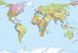 Фото шпалери Панно KOMAR World Map флізелінові миючі XXL4-038 (368х248 см) XXL4-038 фото 1