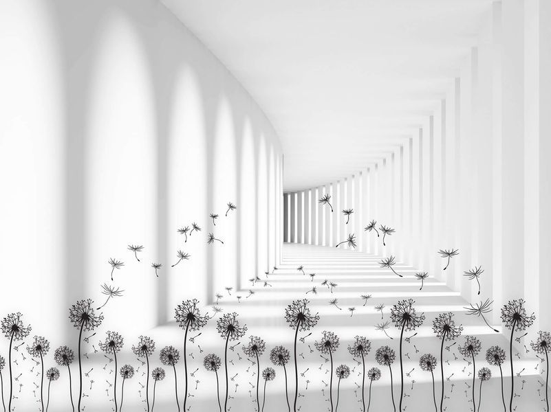 Фотообои флизелиновые Print-walls 3D голубые бабочки 0182 100&times;100 см (Ш&times;В) 0182 фото