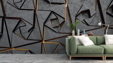Фотошпалери флізелінові Print-walls геометричні фігури 0373 100&times;100 см (Ш&times;В) 0373 фото