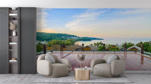 Фотообои флизелиновые Print-walls Терраса мечтаний 0674 100&times;100 см (Ш&times;В) 0674 фото