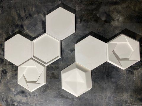 Гипсовая 3D панель Соты 248&times;214 мм Серия Соты фото