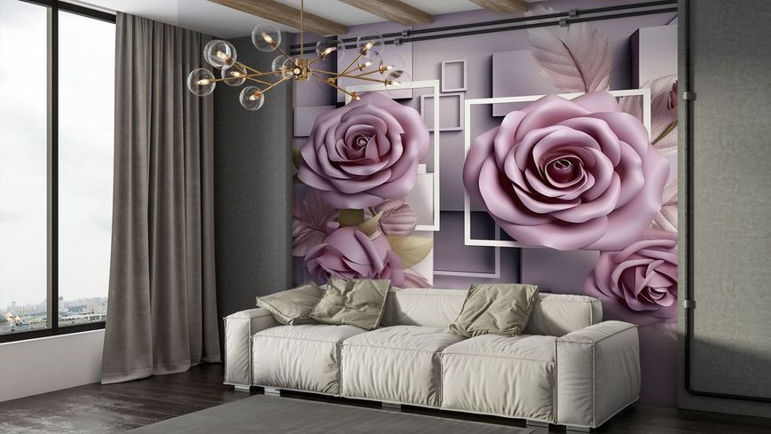 Фотошпалери флізелінові Print-walls рожеві троянди 0169 100&times;100 см (Ш&times;В) 0169 фото