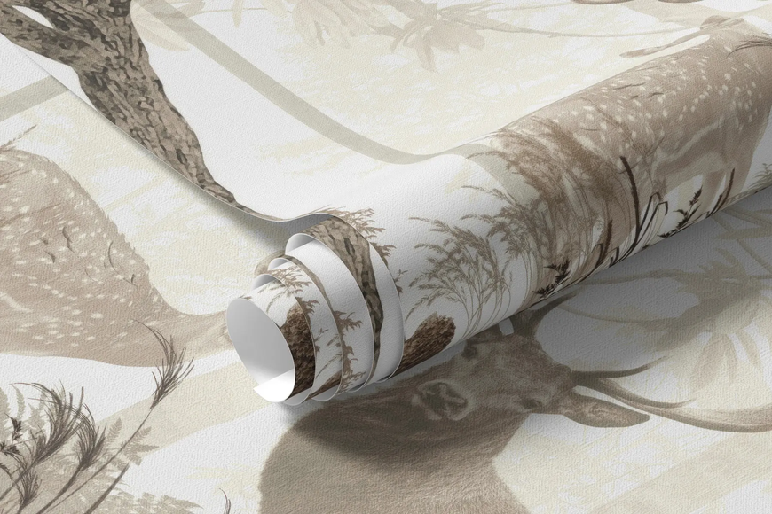 Фотошпалери флізелінові Walldeco Ліс з оленями u72134 коричневий 300х200 см u72134 фото