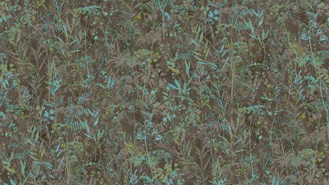 Флізелінові шпалери вініл гарячого тиснення SINTRA Herbarium 252925 бірюзово-коричневий (1,06х10,05м) 252925 фото