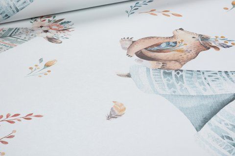Флизелиновые обои винил горячего тиснения Rasch Kids World 2 301410 Белый (0,53х10,05м) 301410 фото