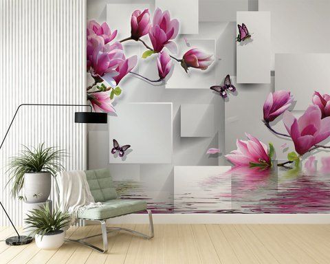 Фотообои флизелиновые Print-walls очаровательные магнолии 0174 100&times;100 см (Ш&times;В) 0174 фото