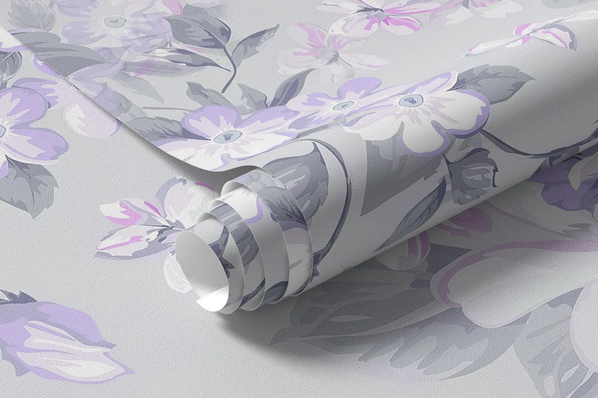 Фотообои флизелиновые Walldeco Цветы с бабочками u94295v3 Разные цвета 100х100 см u94295v3 фото