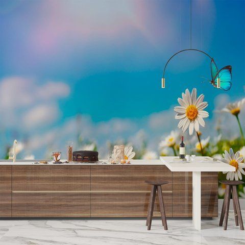 Фотообои флизелиновые Print-walls ромашковое поле 0234 100&times;100 см (Ш&times;В) 0234 фото